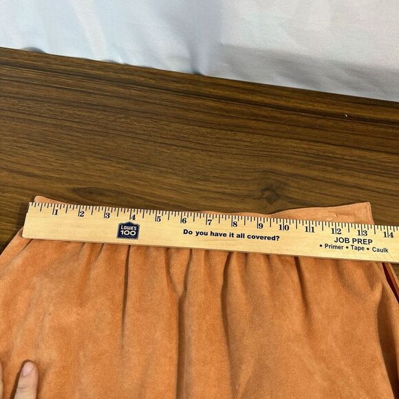 Vintage Samuel Robert Peter Hatsi Androu Suit Peach Size 8-10 Pockets Faux Suede - Picture 15 of 16